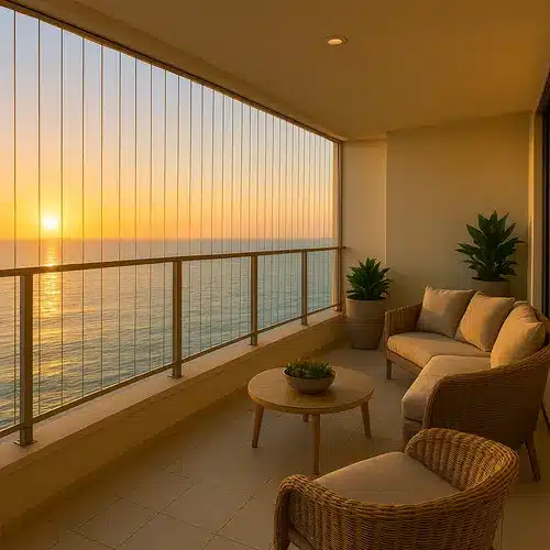 Invisible Grills Installation for Balcony in Bangalore - Prasanna Safety Solutions