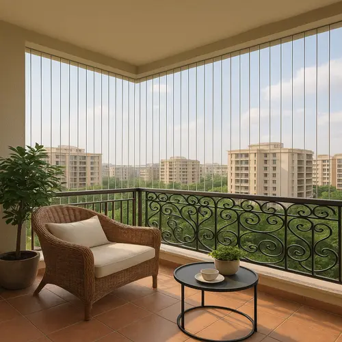 Rust free Invisible Grills for Balcony in Bangalore by Prasanna Safety Solutions