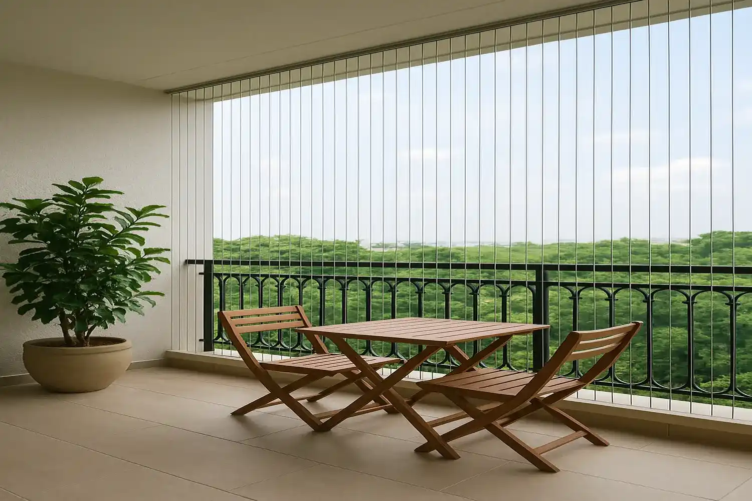 Rust free Invisible Grills for Balcony in Bangalore